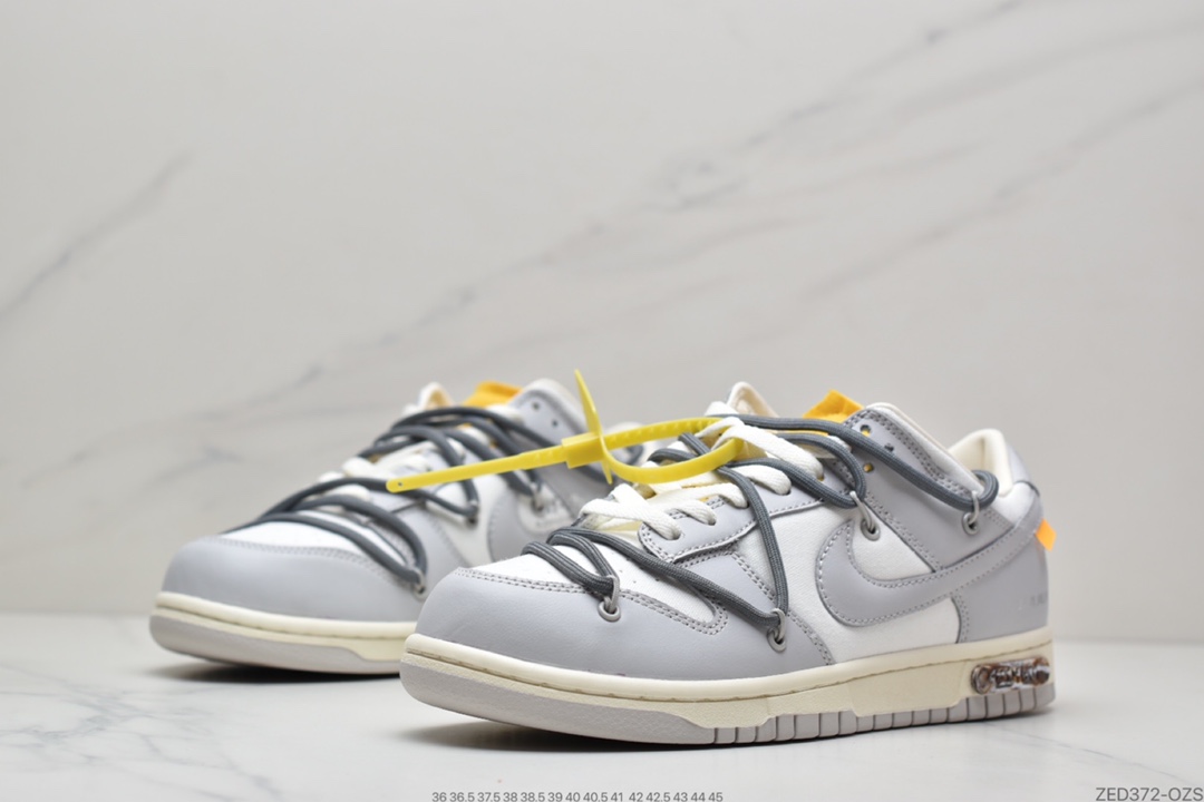260 耐克Nike OFF-WHITE x Futura x Nike Dunk Low 黑银白色低帮休闲板鞋