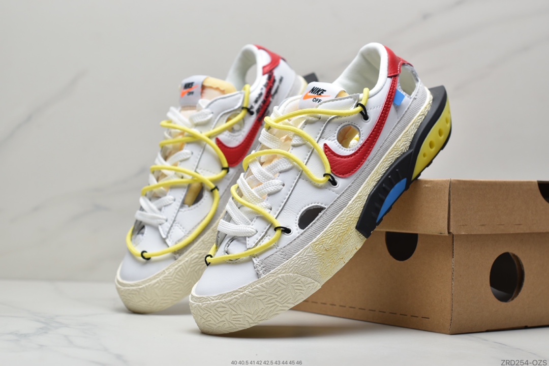 320 Off-White x Nike Blazer Low 黑色皮革 DH7863-100