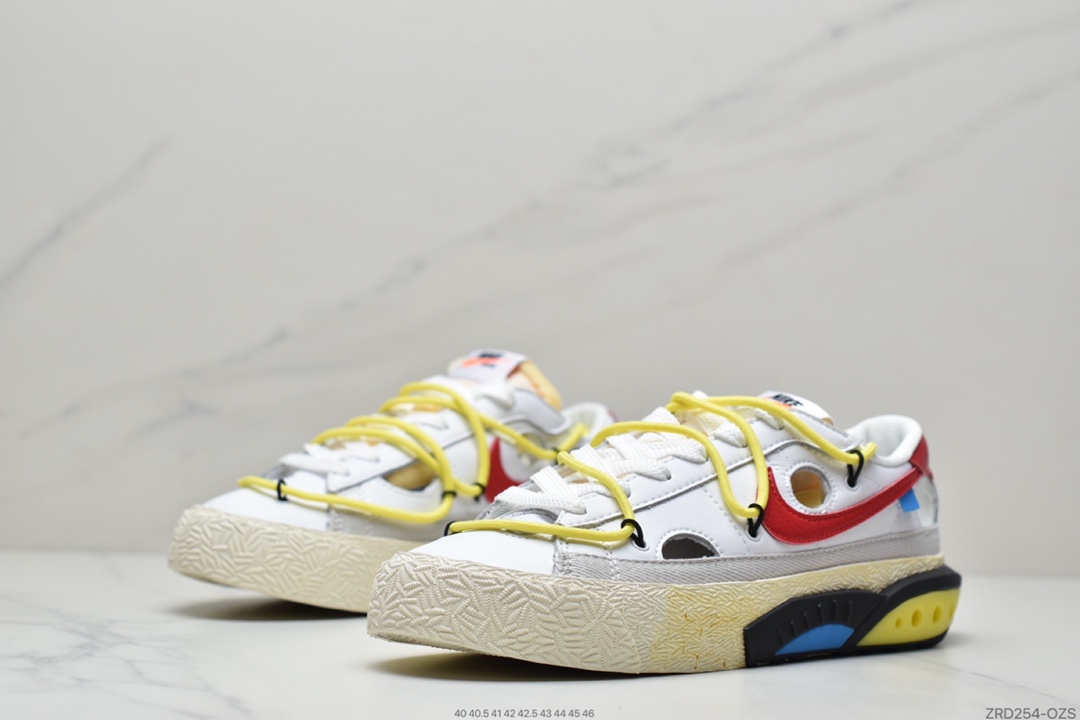 320 Off-White x Nike Blazer Low 黑色皮革 DH7863-100