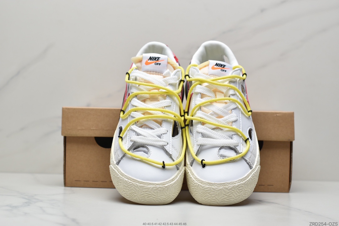 320 Off-White x Nike Blazer Low 黑色皮革 DH7863-100