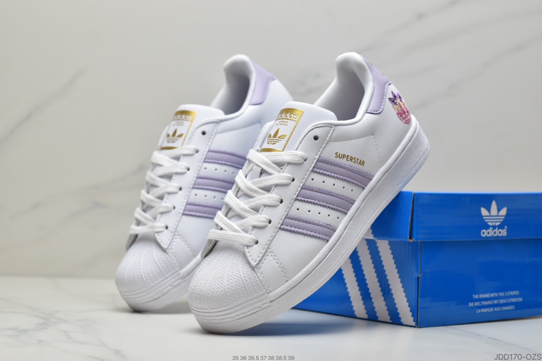 120 阿迪达斯 Adidas Originals Superstar三叶草贝壳头百搭休闲板鞋 FW2901