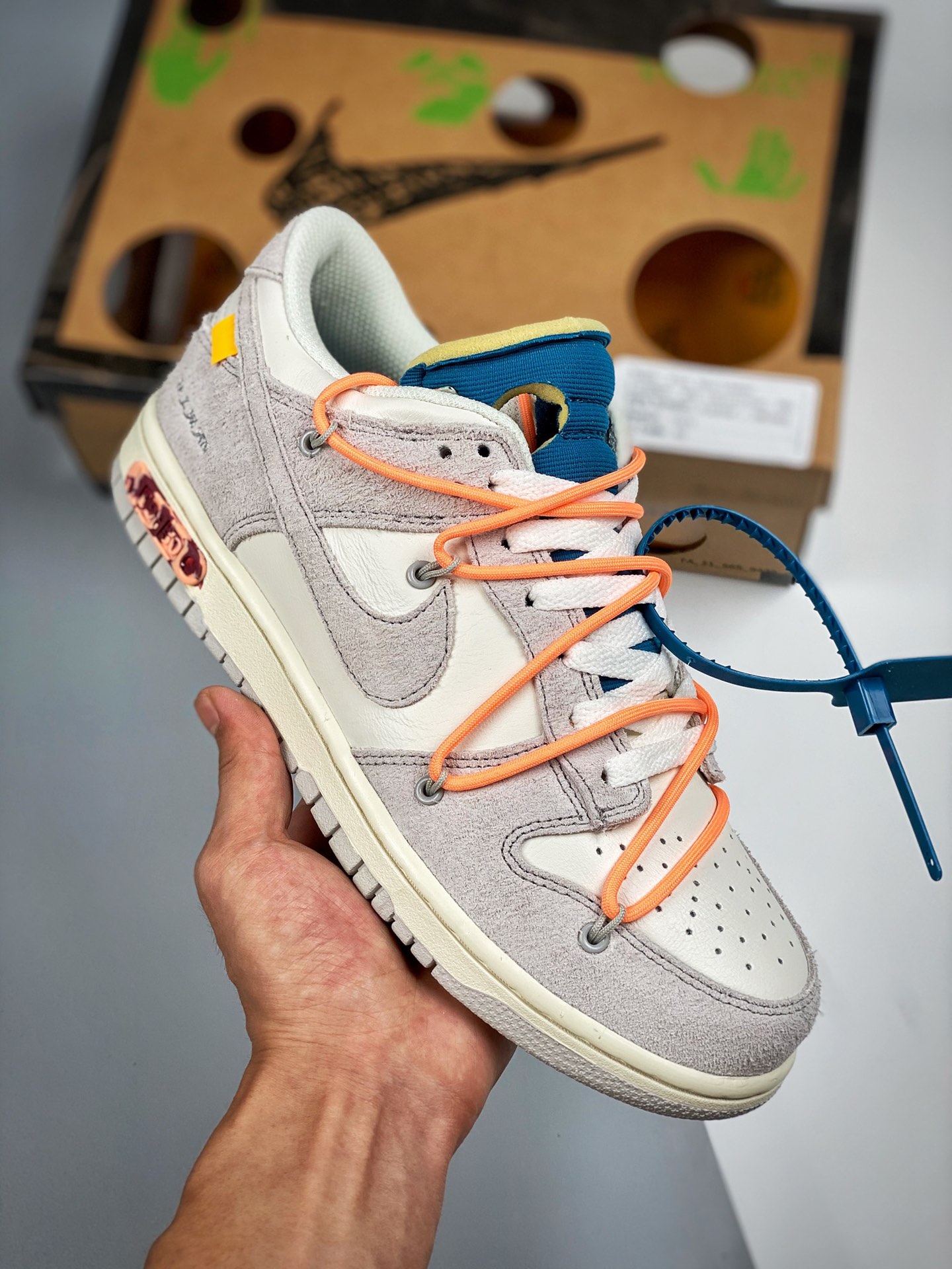 Off-White™ x NK SB Dunk Low "19The 50" Serie de ante, producción pura original de fábrica grande, caja original, horma …