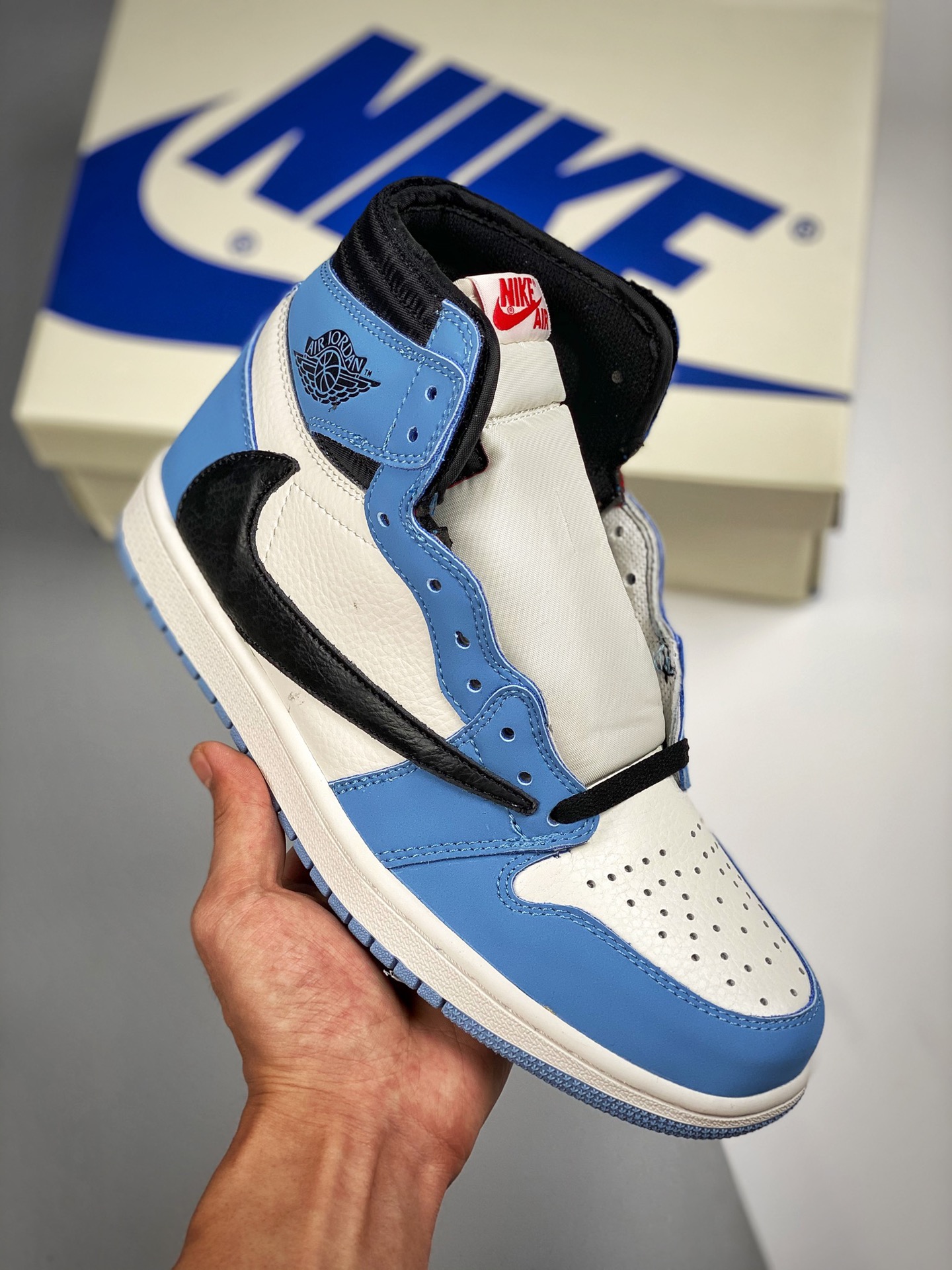 Fragment x TS x Air Jordan 1 High colaboración triple, gancho invertido, caña alta, único que puede rivalizar con el or…