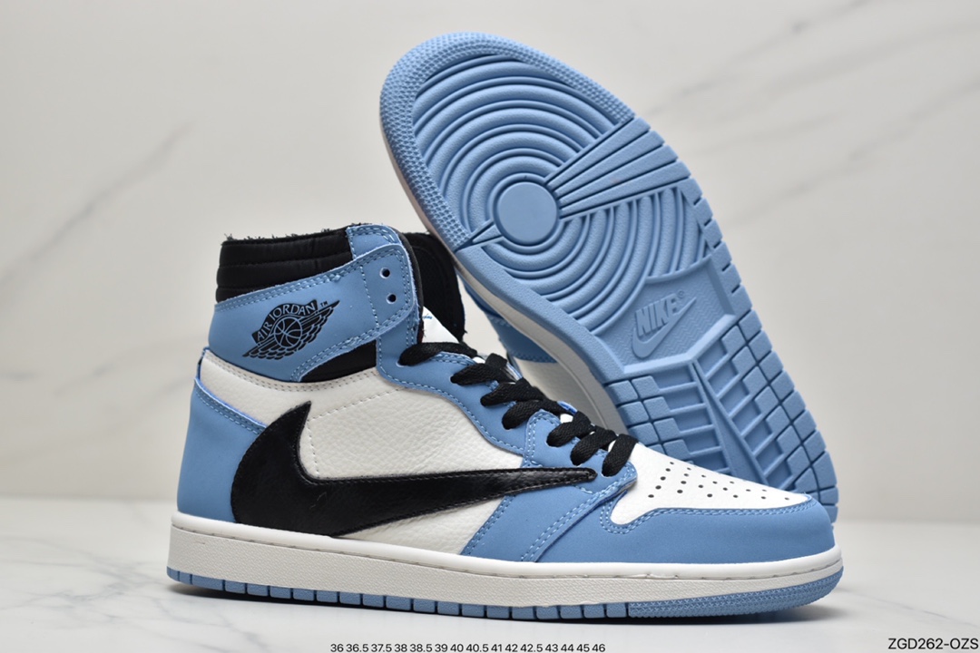 290 北卡蓝 Fragment x Travis Scott x Air Jordan 1 重磅联名 DH3277-109