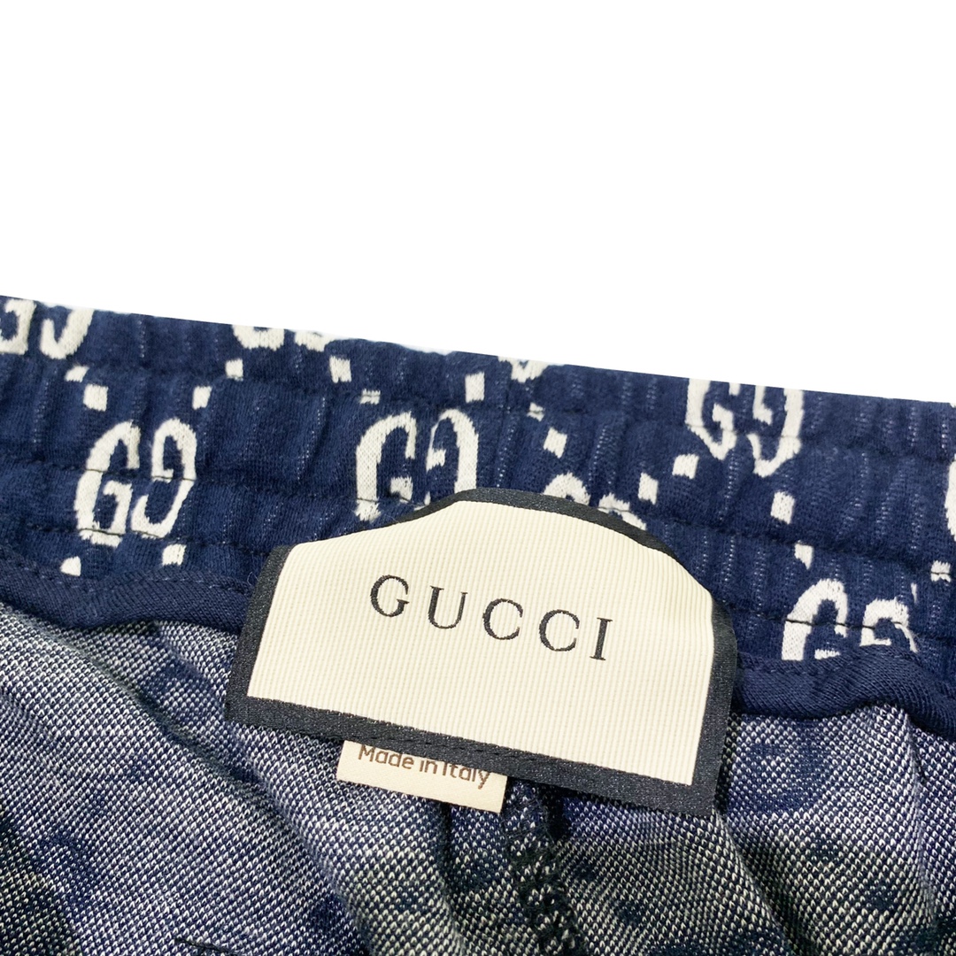 240 Gucci/古驰 经典提花满印LOGO长裤 Guc系列套装火到不行