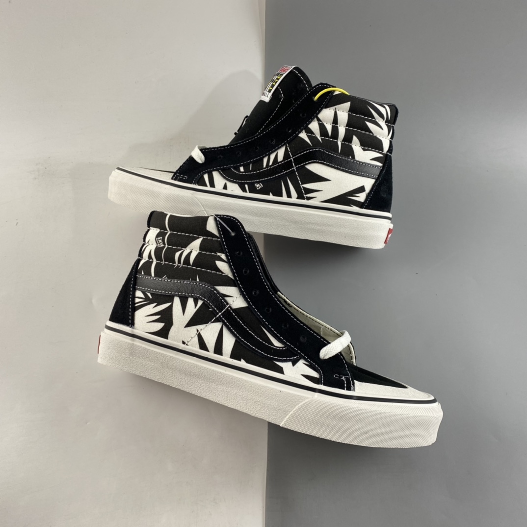 P160 Vans SK8-Hi 范斯黑色白色印花高帮板鞋运动鞋 VN0A3MV136K