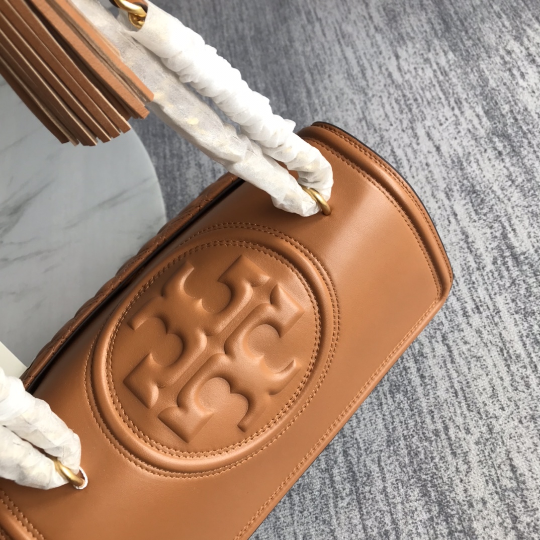 Tory Burch ～新款大号棕色Tory Burch新版 Fleming