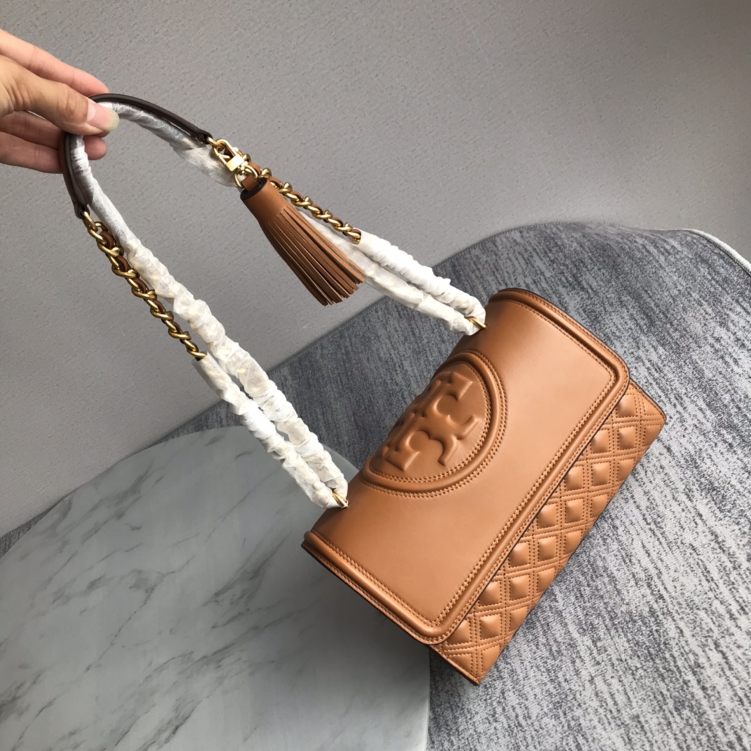 Tory Burch ～新款大号棕色Tory Burch新版 Fleming