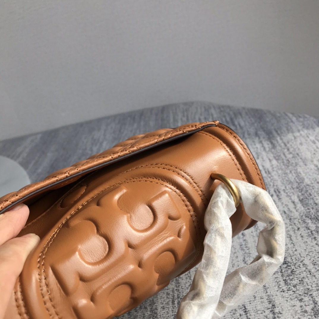 Tory Burch ～新款小号棕色tory burch新升级版本 Fleming