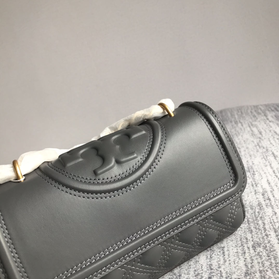 Tory Burch ～新款小号深灰tory burch新升级版本 Fleming