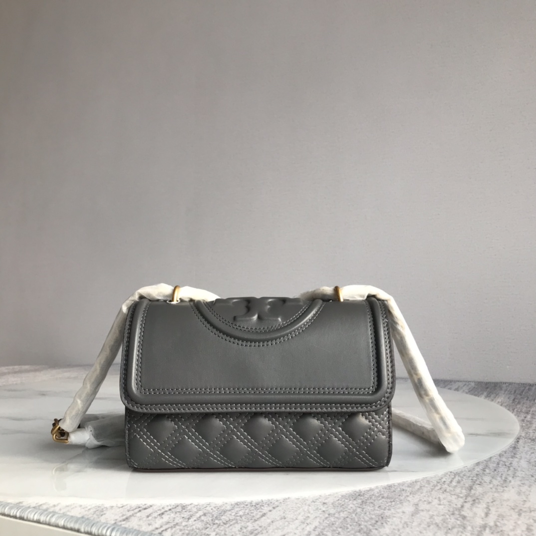 Tory Burch ～新款小号深灰tory burch新升级版本 Fleming