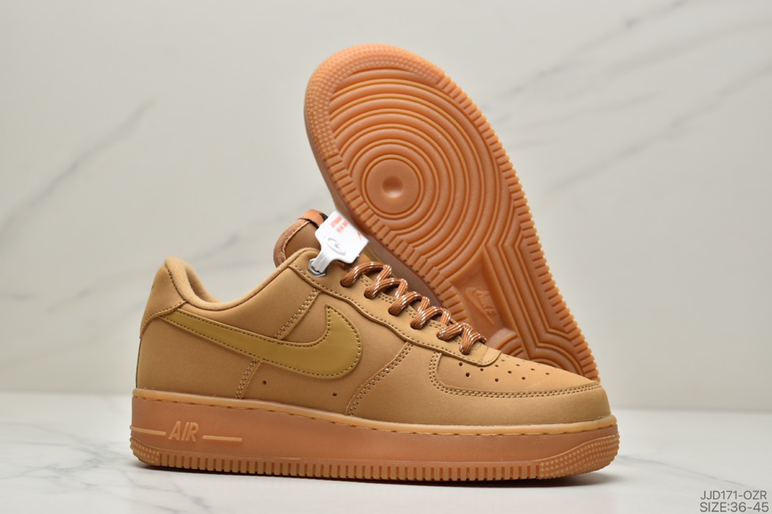 130 耐克Nk Air Force 1’07 WB AF1 麂皮麦色空军头层低帮板鞋 CJ9179-200