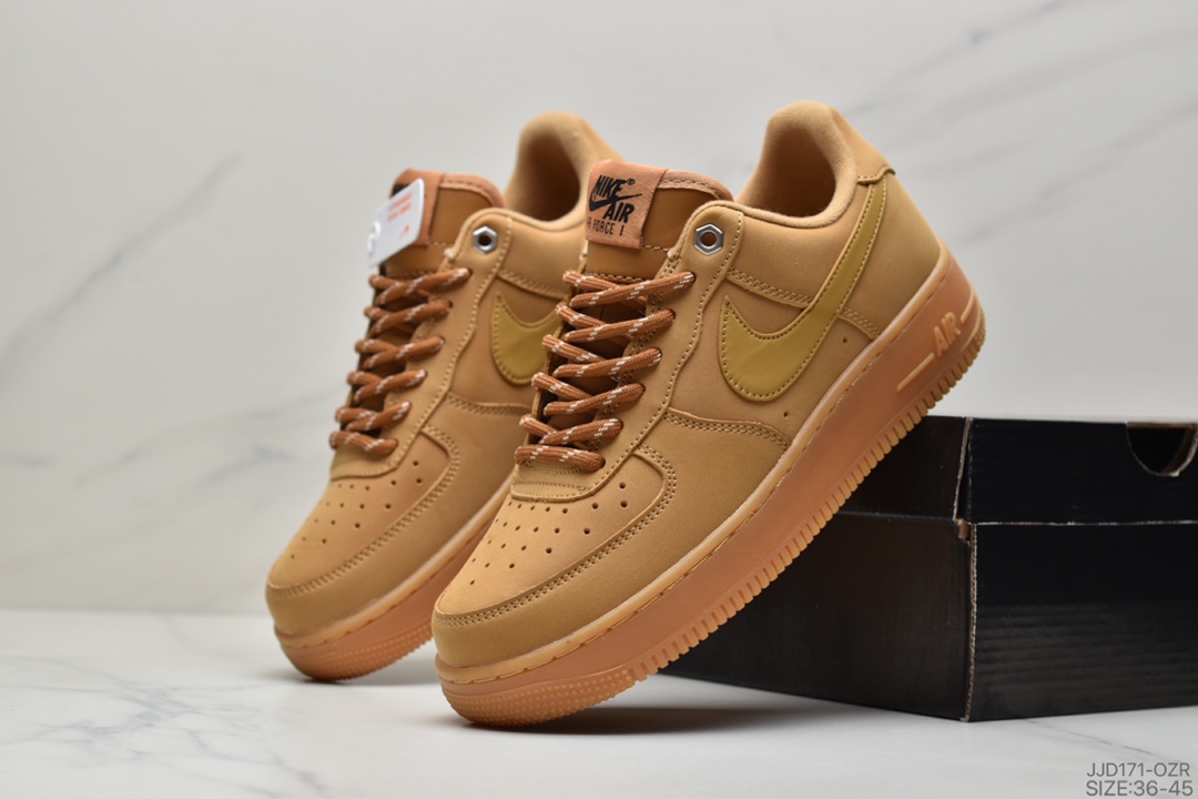 130 耐克Nk Air Force 1’07 WB AF1 麂皮麦色空军头层低帮板鞋 CJ9179-200