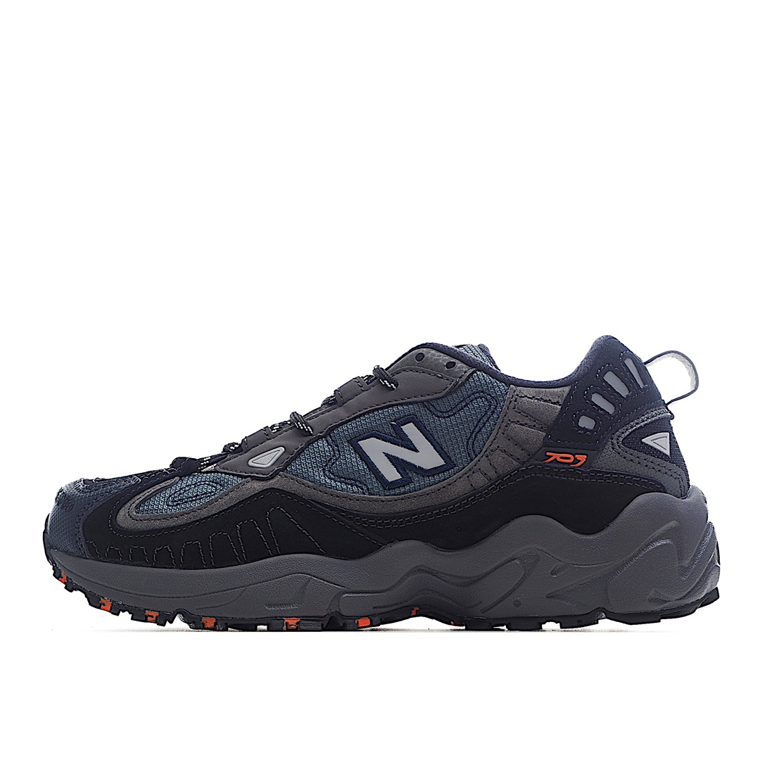 G5 Aape NB新百伦猿人联名款 New Balance WL703BKX系列复古老爹风休闲运动山系越野跑鞋原楦原数据开发纸版3M反光效果采用透气网眼布拼接纤维皮革材质采用了MD吸震材料大底效果