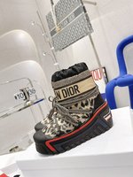 Dior mirror quality
 Snow Boots Printing Cotton Nylon Rubber Fall/Winter Collection Oblique