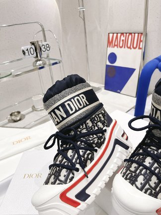 Dior Snow Boots Printing Cotton Nylon Rubber Fall/Winter Collection Oblique