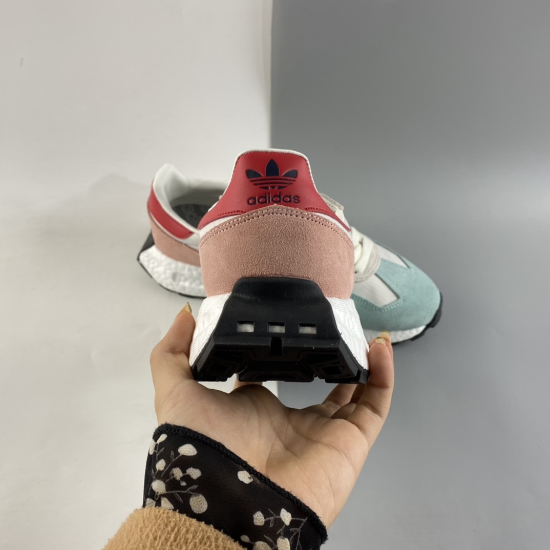 P200  Adidas  Retropy E5 爆米花中底复古运动休闲跑步鞋GX4549