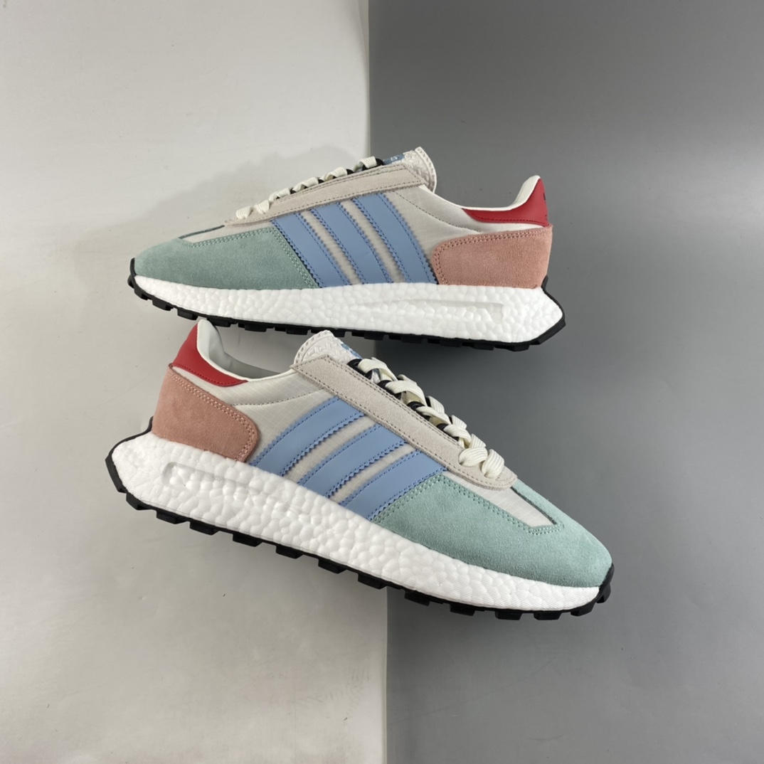 P200  Adidas  Retropy E5 爆米花中底复古运动休闲跑步鞋GX4549