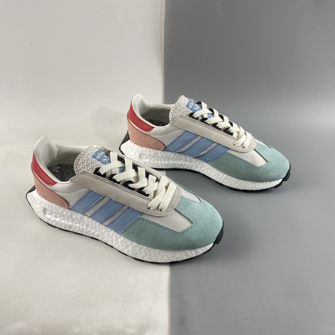 P200  Adidas  Retropy E5 爆米花中底复古运动休闲跑步鞋GX4549