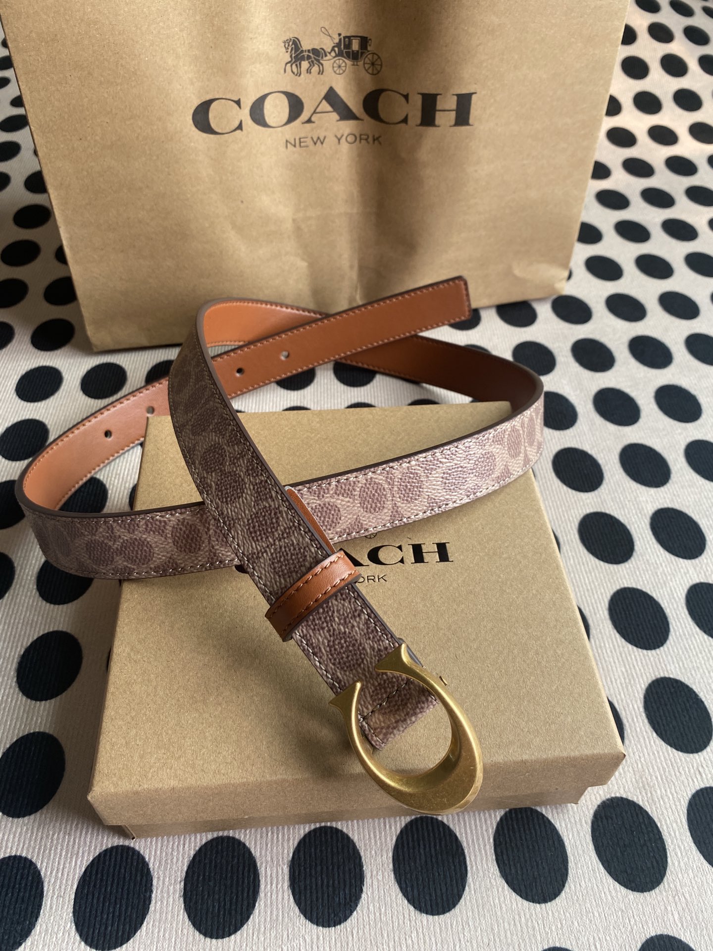 Coach ～新款 到货了coach蔻驰F83960腰带——终于