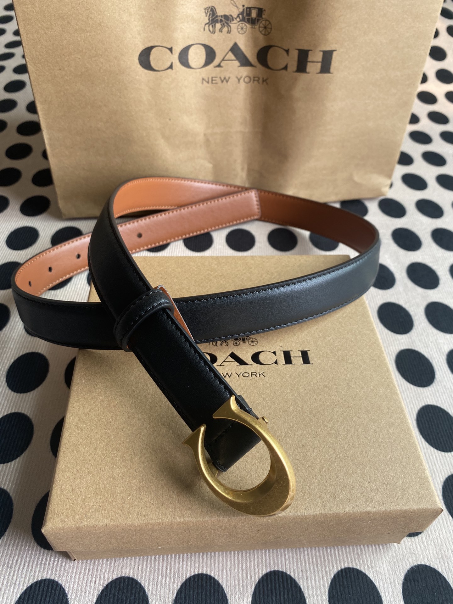 Coach ～新款 到货了coach蔻驰F83960腰带——终于