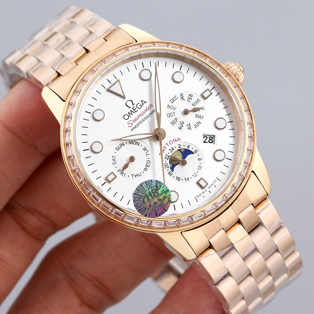 High-End White and Gold Steel Watch with Advanced Features and Quality Craftsmanship - 图片 3