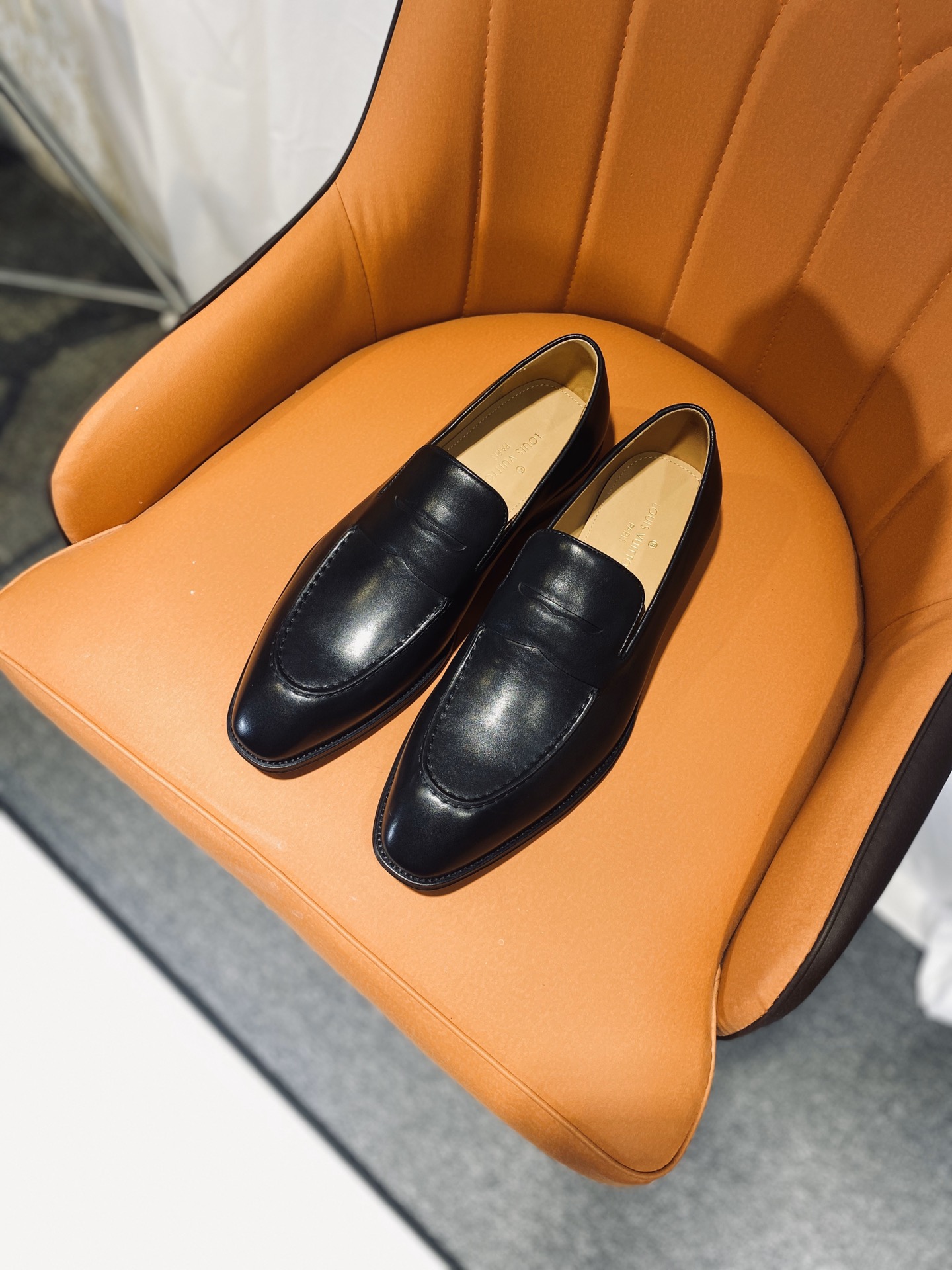 Louis Vuitton Shoes Plain Toe Best Quality Fake
 Apricot Color Men Calfskin Cowhide Genuine Leather Rubber