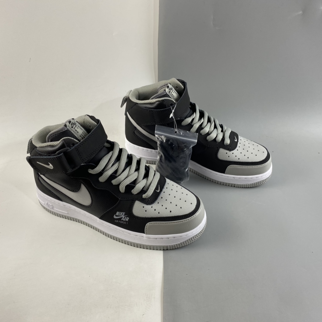 P240  NIKE Air Force 1 Lv8“Shadow Grey” 空军一号“影子灰”侧面Logo3M反光中帮板鞋 BQ6819-008