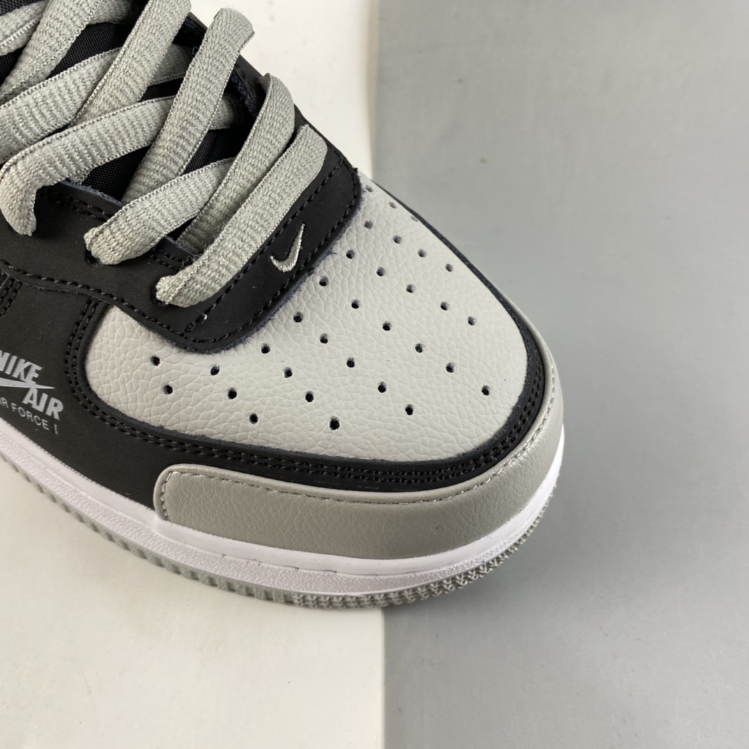P240  NIKE Air Force 1 Lv8“Shadow Grey” 空军一号“影子灰”侧面Logo3M反光中帮板鞋 BQ6819-008