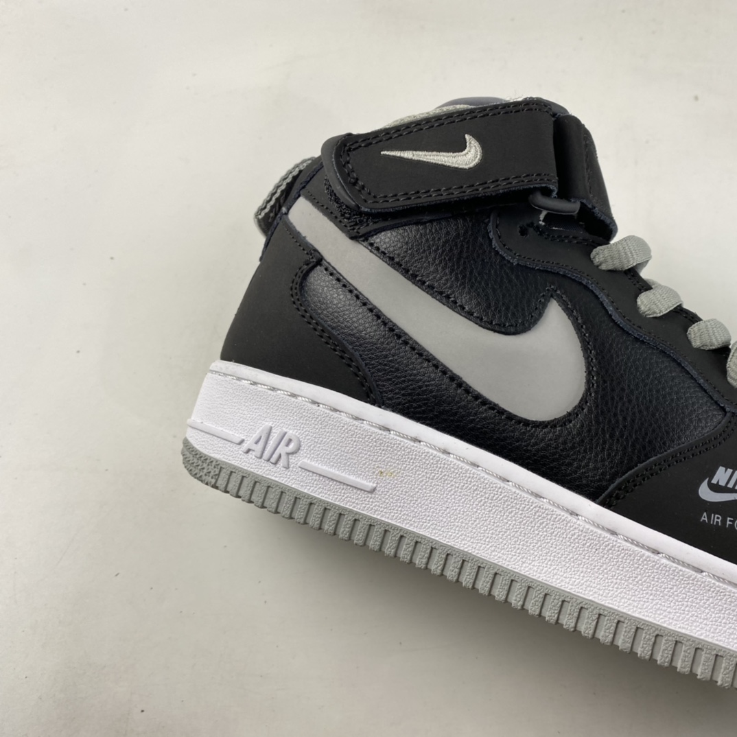 P240  NIKE Air Force 1 Lv8“Shadow Grey” 空军一号“影子灰”侧面Logo3M反光中帮板鞋 BQ6819-008