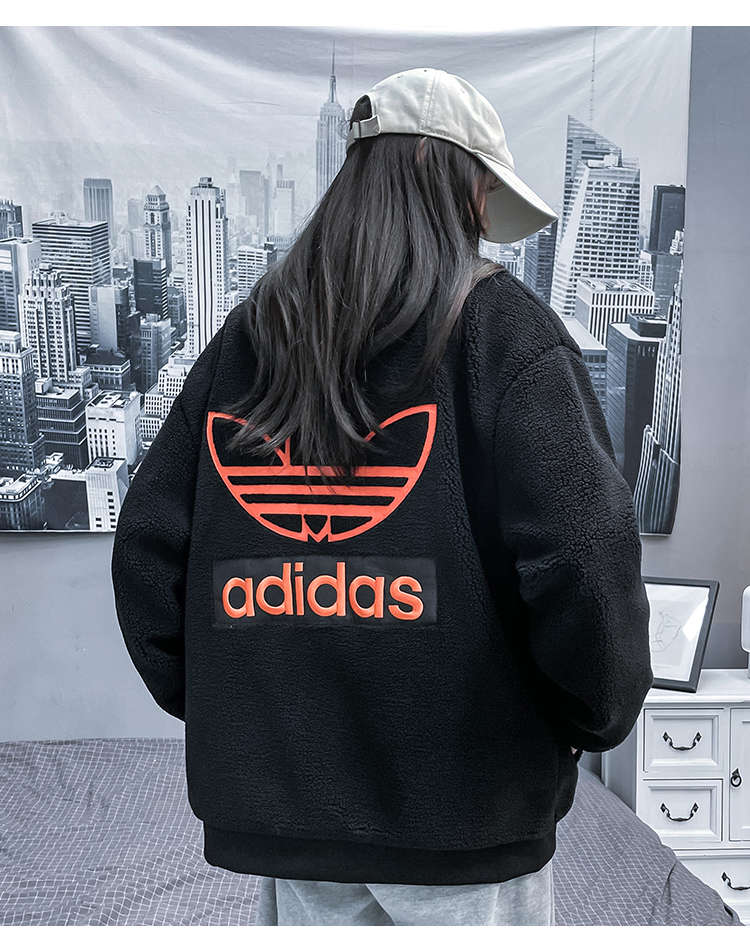 230 adidas阿迪达斯三叶草海外版两面穿经典棉服