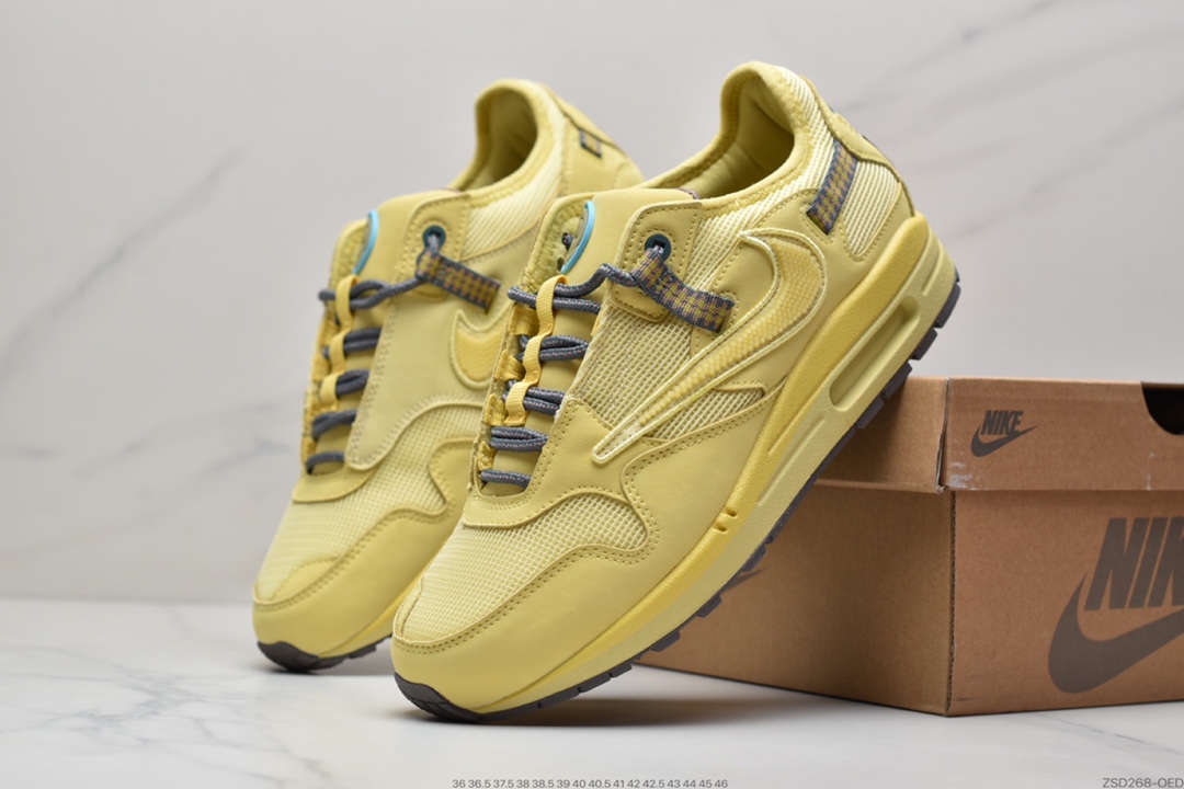 320 Travis Scott x Nike Air Max 1”Cactus Jack”改版款低帮复古百搭休闲运动慢跑鞋“深棕麦黄米倒钩”DO9392-700-莆田鞋,莆田鞋货源,高仿鞋,高仿鞋货源,安福档口,莆田高仿鞋,莆田鞋批发,高仿鞋批发,莆田高仿运动鞋,高仿运动鞋,莆田运动鞋 320 Travis Scott x Nike Air Max 1”Cactus Jack”改版款低帮复古百搭休闲运动慢跑鞋“深棕麦黄米倒钩”DO9392-700