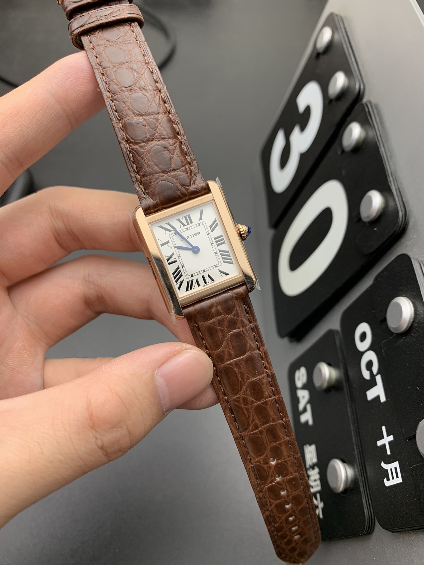 Cartier K11 玫瑰金坦克
