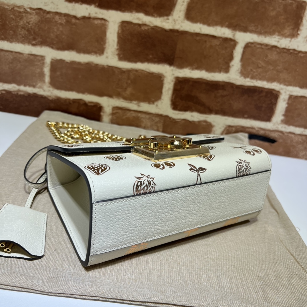 GUCCI古驰Padlock系列浆果印花小号肩背包409487