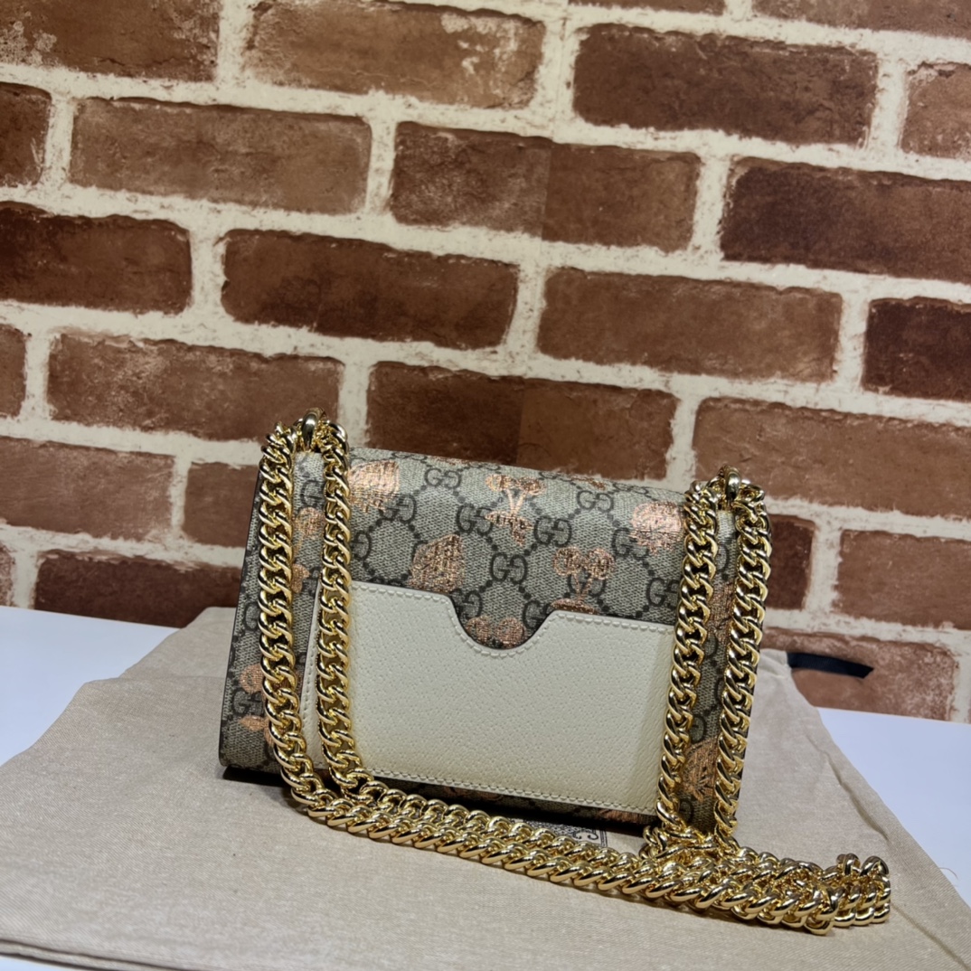 GUCCI古驰Padlock系列浆果印花小号肩背包409487