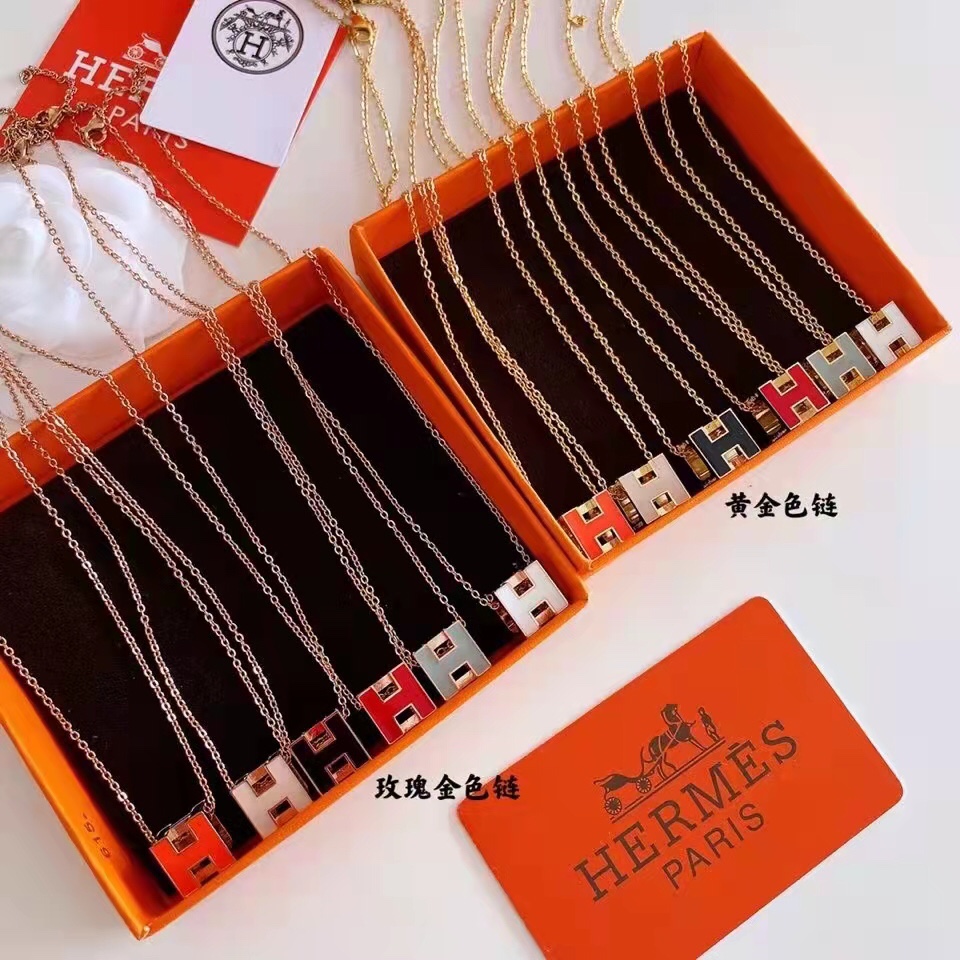 NO:553483,Hermès Necklace Square Enamel Necklace Color Rose Gold Platinum Gold CNC Craftsmanship, Hermes Necklace, hermes,necklace,gold19860909爱马仕项链 方块珐琅项链 颜色玫瑰金 白金 黄金 CNC工艺,爱马仕项链,hermes,necklace,gold,Jewelry
