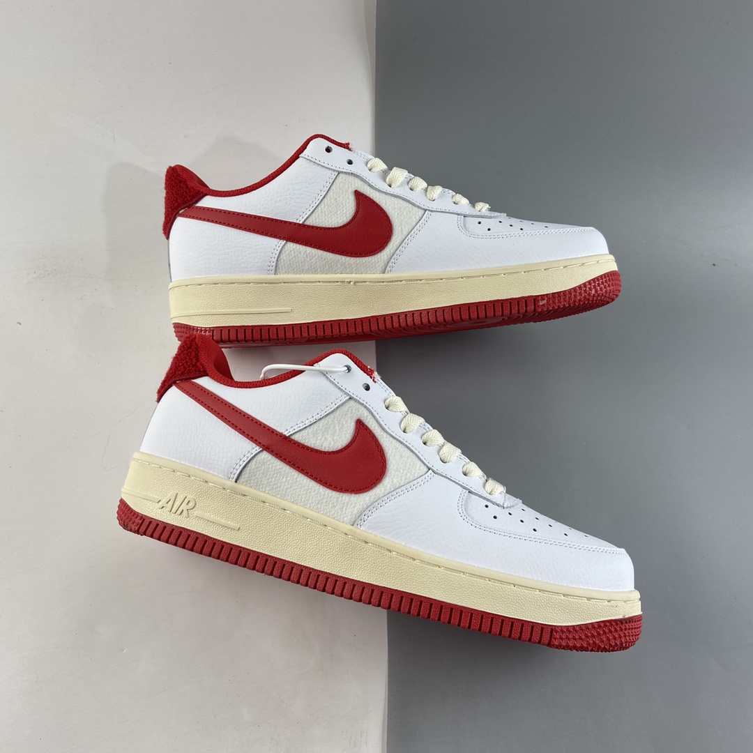 P200  NIKE Air Force 1’07 空军一号帆白红低帮休闲板鞋 DO5220-131