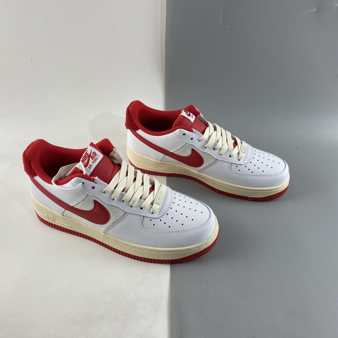 P200  NIKE Air Force 1’07 空军一号帆白红低帮休闲板鞋 DO5220-131