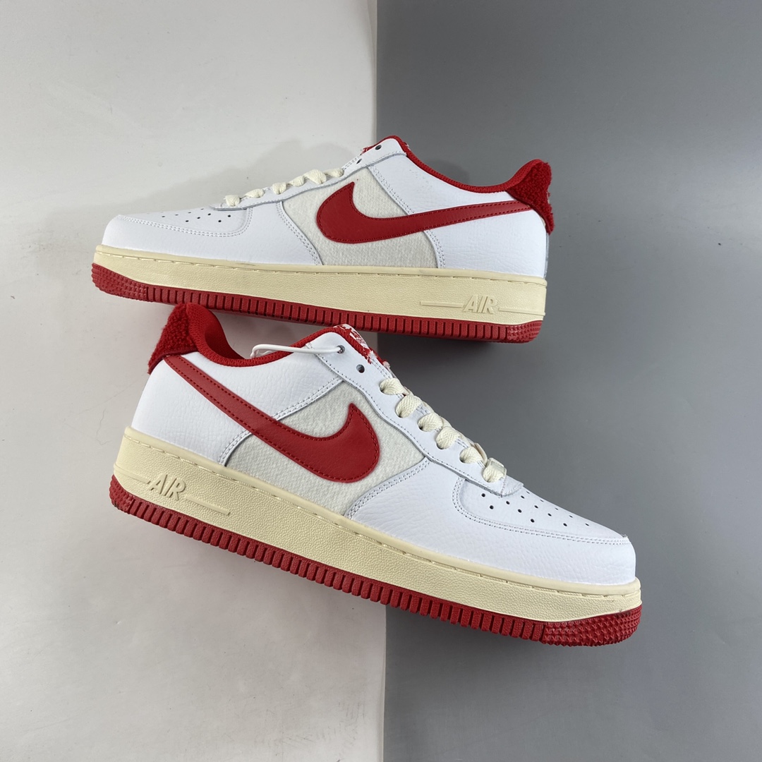 P200  NIKE Air Force 1’07 空军一号帆白红低帮休闲板鞋 DO5220-131