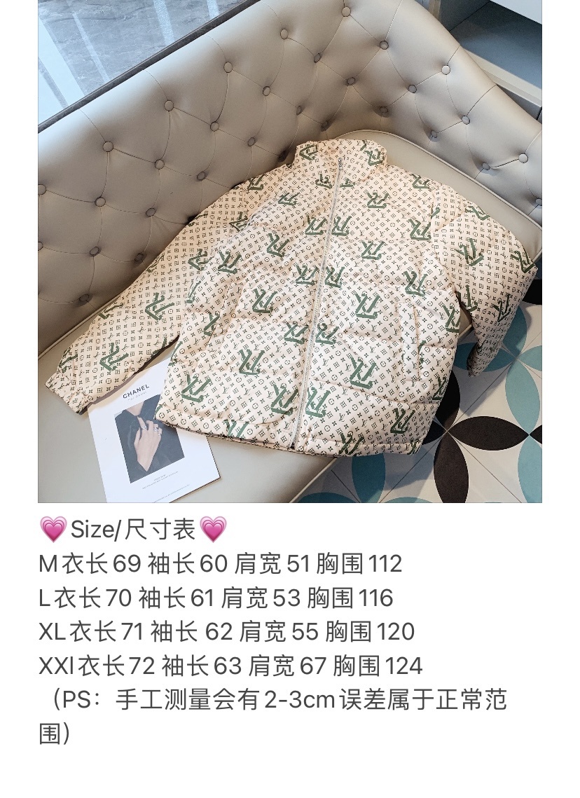 LouisVuitt*n字母立领羽绒