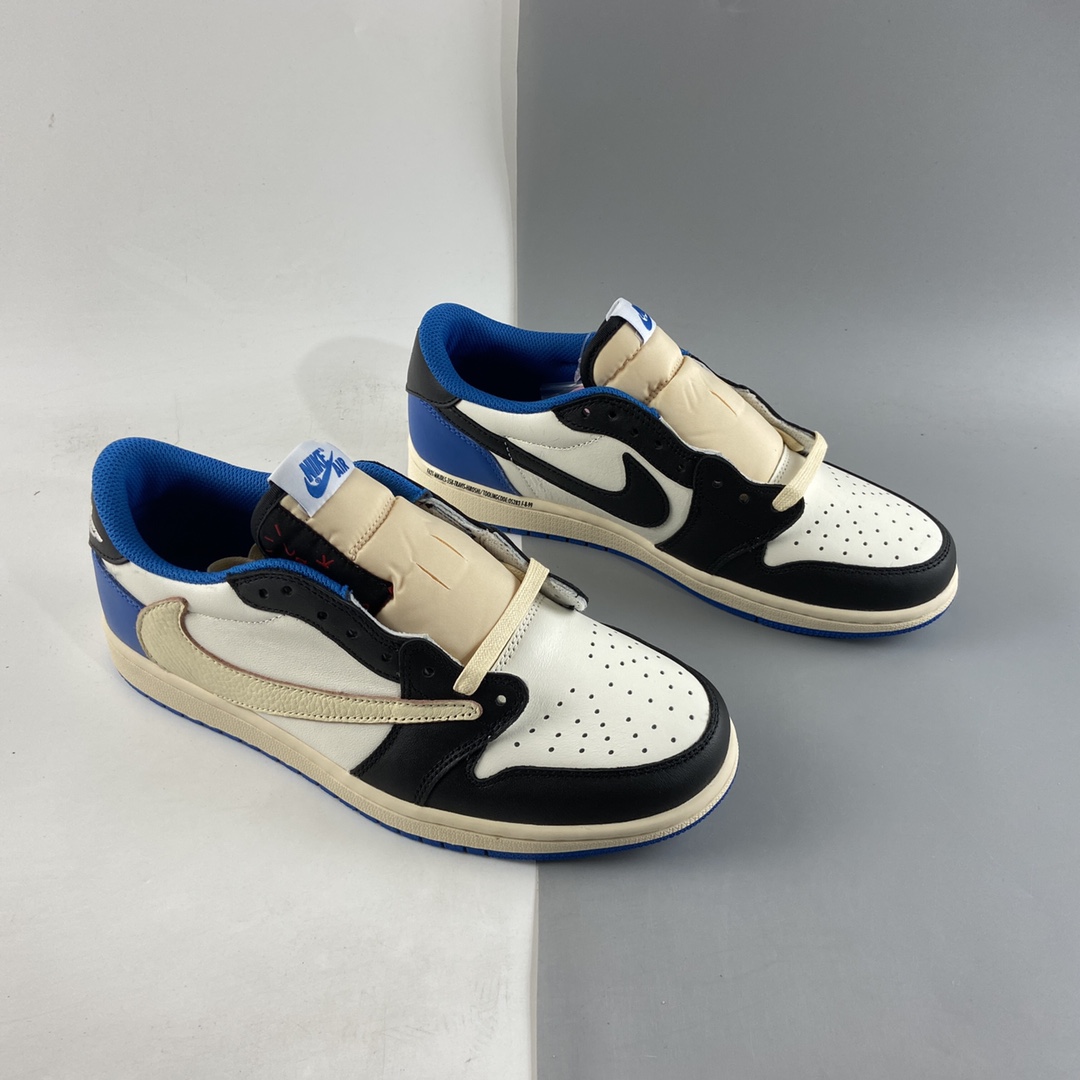 P300  fragment design x Travis Scott x Nike Air Jordan 1 Low OG SP”Military Blue”篮球鞋DM7866-140