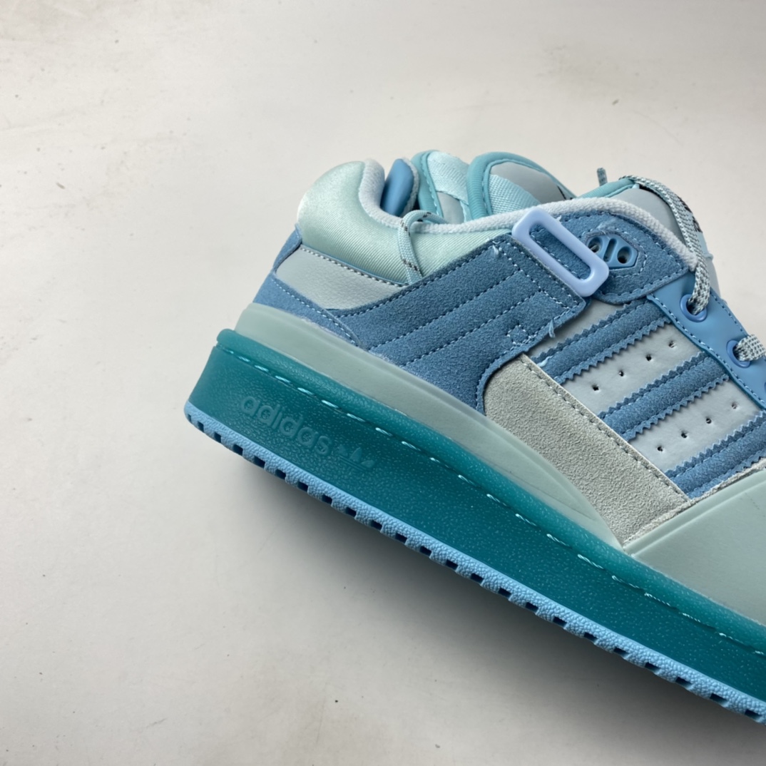 P200  Bad Bunny x Adidas Forum Buckle Low”Tiffany Easter Egg”板鞋 GW0268