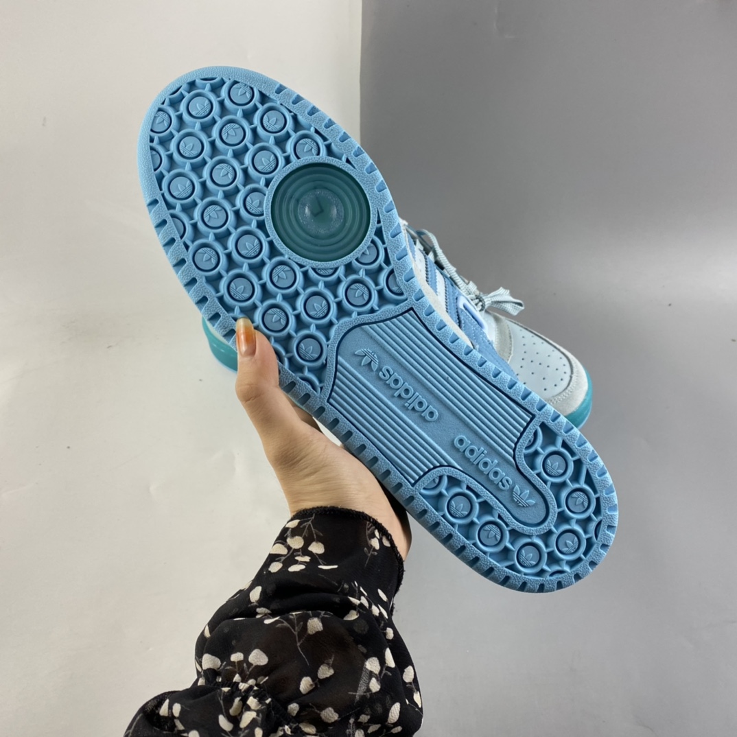 P200  Bad Bunny x Adidas Forum Buckle Low”Tiffany Easter Egg”板鞋 GW0268