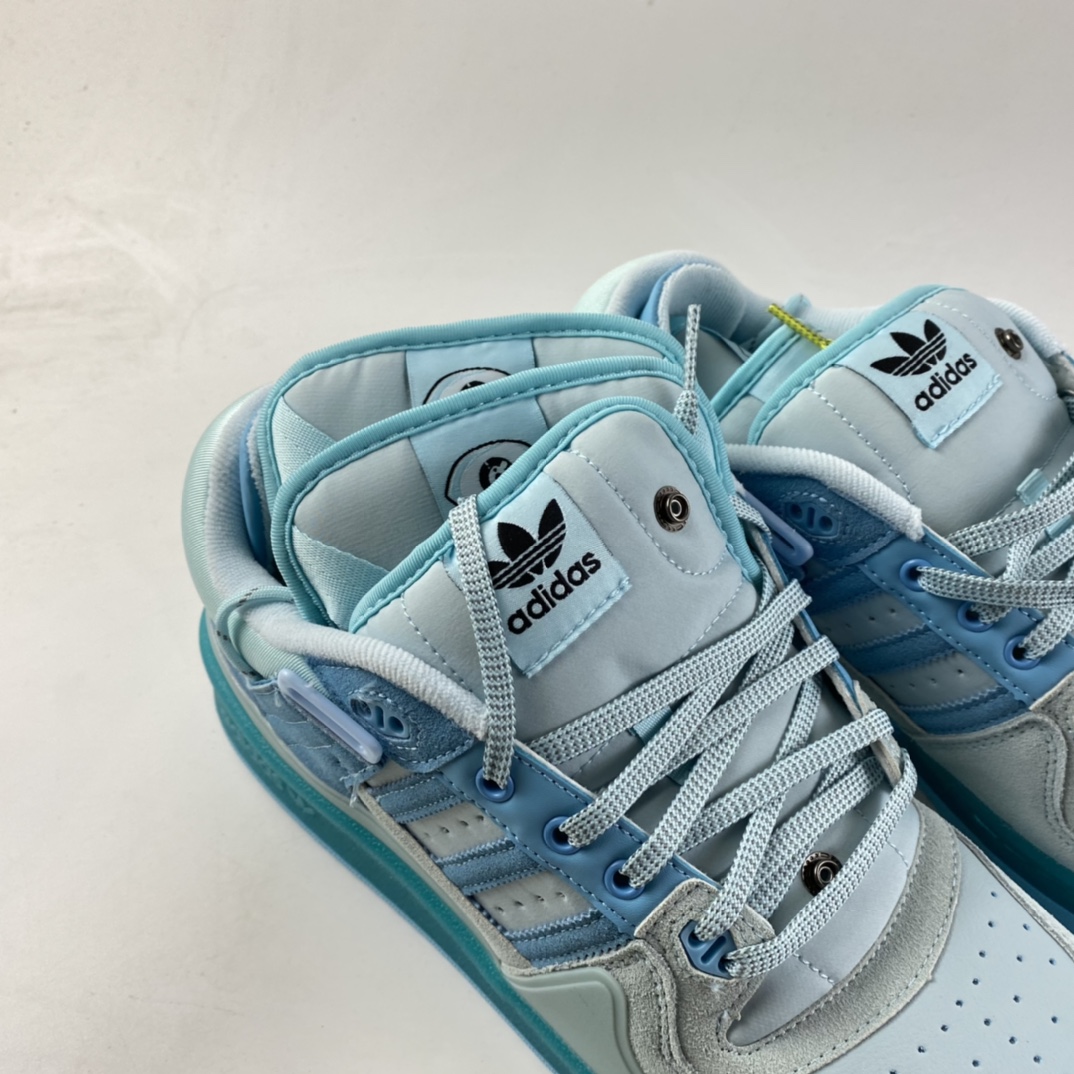 P200  Bad Bunny x Adidas Forum Buckle Low”Tiffany Easter Egg”板鞋 GW0268