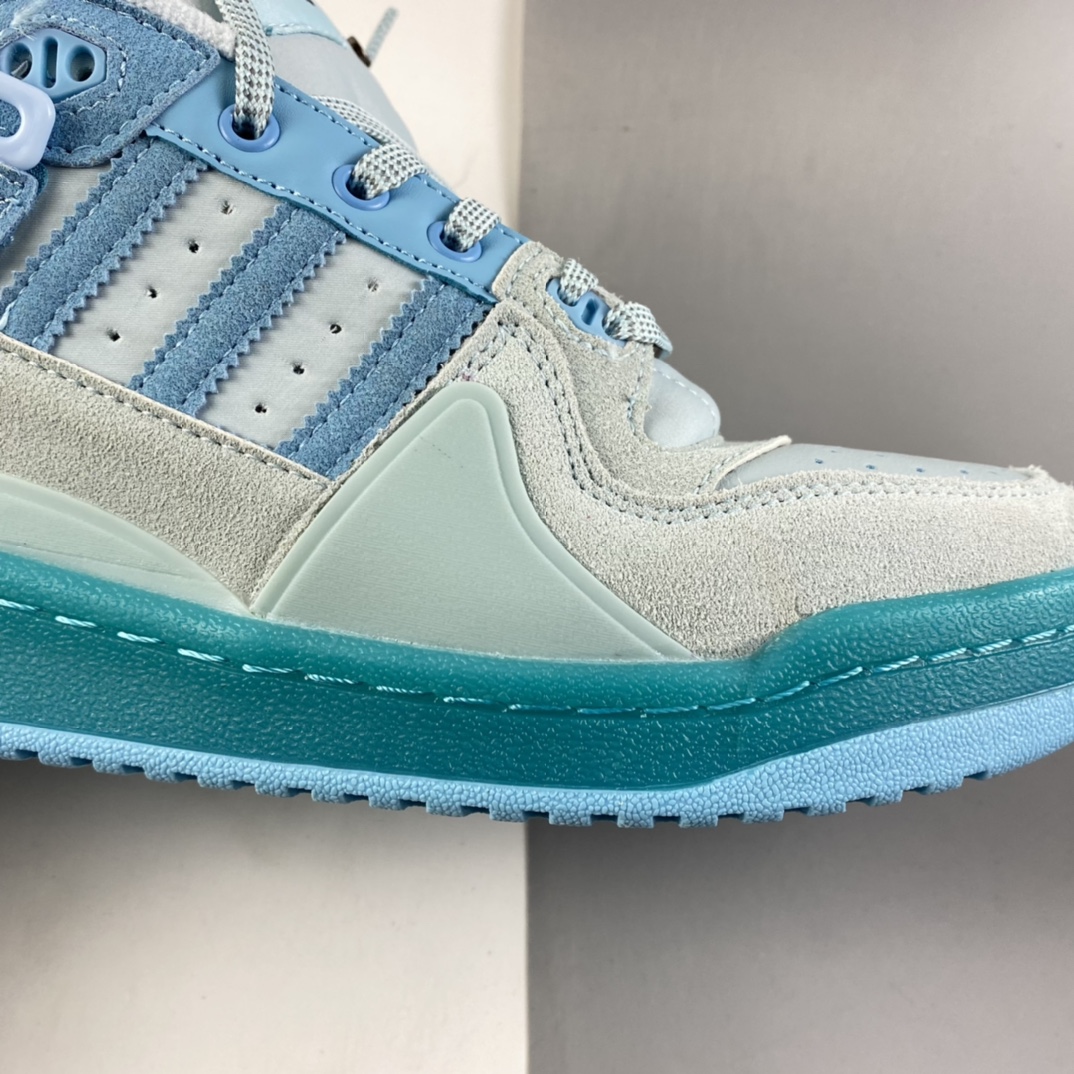P200  Bad Bunny x Adidas Forum Buckle Low”Tiffany Easter Egg”板鞋 GW0268