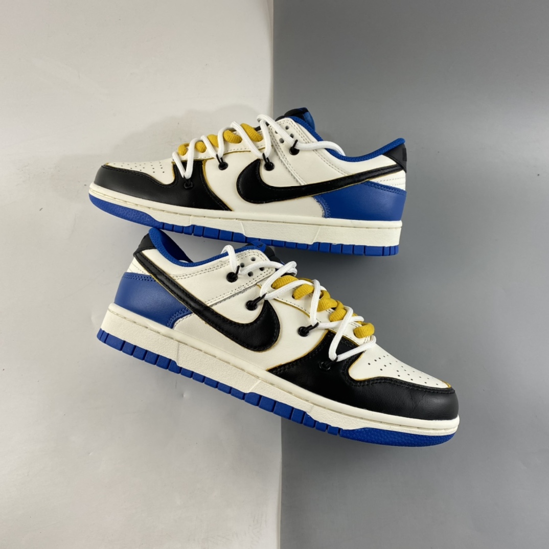 P340  NIKE SB Dunk Low 白黑蓝 扣篮系列低帮休闲运动滑板板鞋 DD1391-001