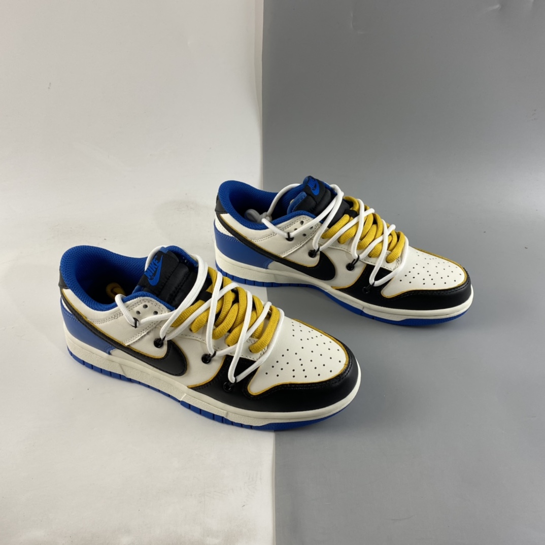 P340  NIKE SB Dunk Low 白黑蓝 扣篮系列低帮休闲运动滑板板鞋 DD1391-001