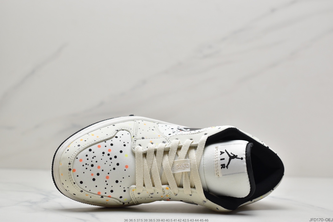 170 Air Jordan 1 Low 米白黑 泼墨无原鞋不开发DM3528-100