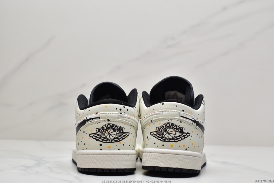 170 Air Jordan 1 Low 米白黑 泼墨无原鞋不开发DM3528-100