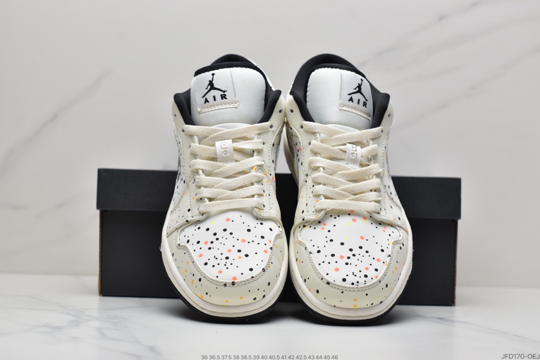 170 Air Jordan 1 Low 米白黑 泼墨无原鞋不开发DM3528-100